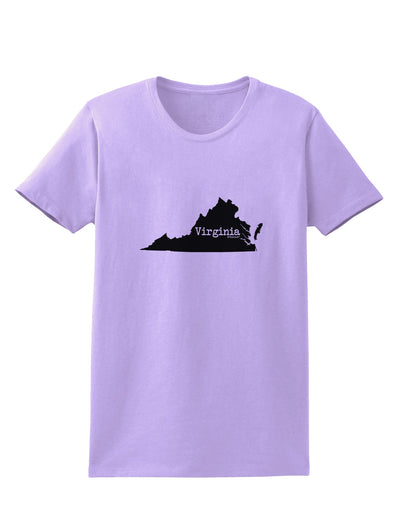 Virginia - United States Shape Womens T-Shirt by TooLoud-Womens T-Shirt-TooLoud-Lavender-X-Small-Davson Sales