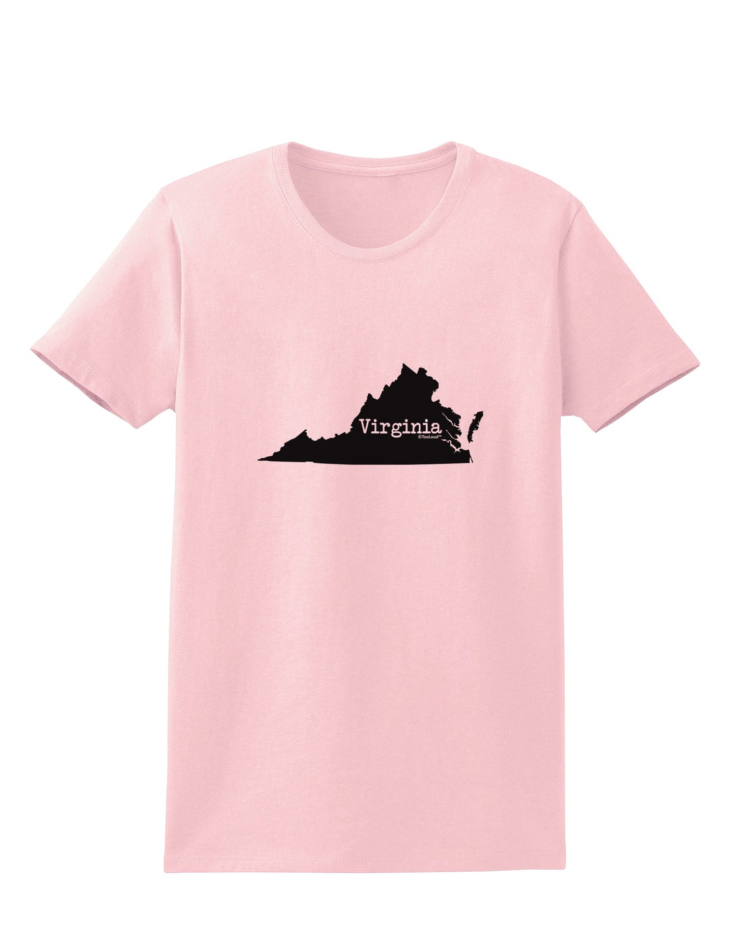 Virginia - United States Shape Womens T-Shirt by TooLoud-Womens T-Shirt-TooLoud-PalePink-X-Small-Davson Sales