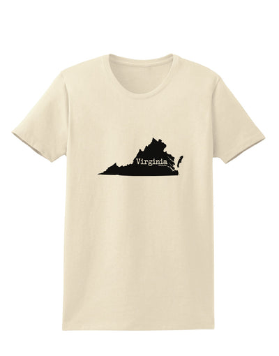 Virginia - United States Shape Womens T-Shirt by TooLoud-Womens T-Shirt-TooLoud-Natural-X-Small-Davson Sales