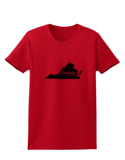 Virginia - United States Shape Womens T-Shirt by TooLoud-Womens T-Shirt-TooLoud-Red-X-Small-Davson Sales