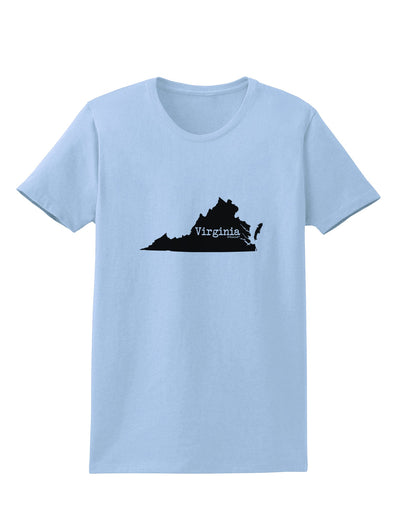 Virginia - United States Shape Womens T-Shirt by TooLoud-Womens T-Shirt-TooLoud-Light-Blue-X-Small-Davson Sales