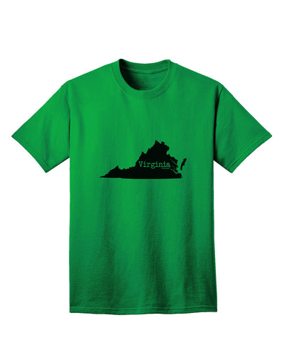 Virginia - United States Shaped Adult T-Shirt by TooLoud-Mens T-shirts-TooLoud-Kelly-Green-Small-Davson Sales