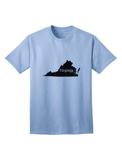 Virginia - United States Shaped Adult T-Shirt by TooLoud-Mens T-shirts-TooLoud-Light-Blue-Small-Davson Sales