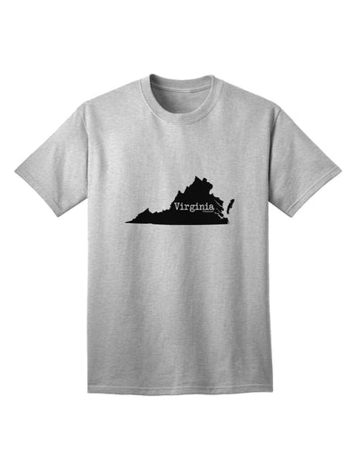 Virginia - United States Shaped Adult T-Shirt by TooLoud-Mens T-shirts-TooLoud-AshGray-Small-Davson Sales