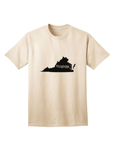 Virginia - United States Shaped Adult T-Shirt by TooLoud-Mens T-shirts-TooLoud-Natural-Small-Davson Sales