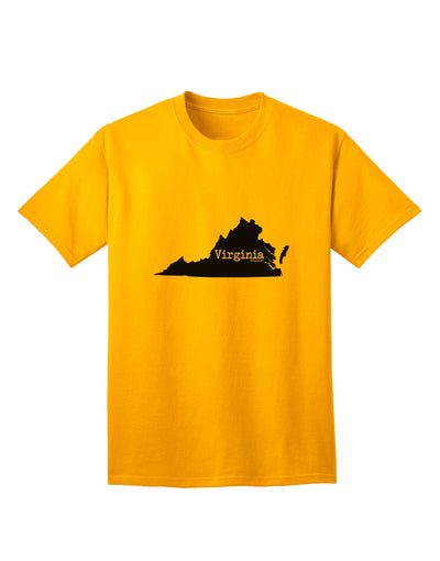 Virginia - United States Shaped Adult T-Shirt by TooLoud-Mens T-shirts-TooLoud-Gold-Small-Davson Sales