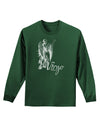 Virgo Illustration Adult Long Sleeve Dark T-Shirt-TooLoud-Dark-Green-Small-Davson Sales