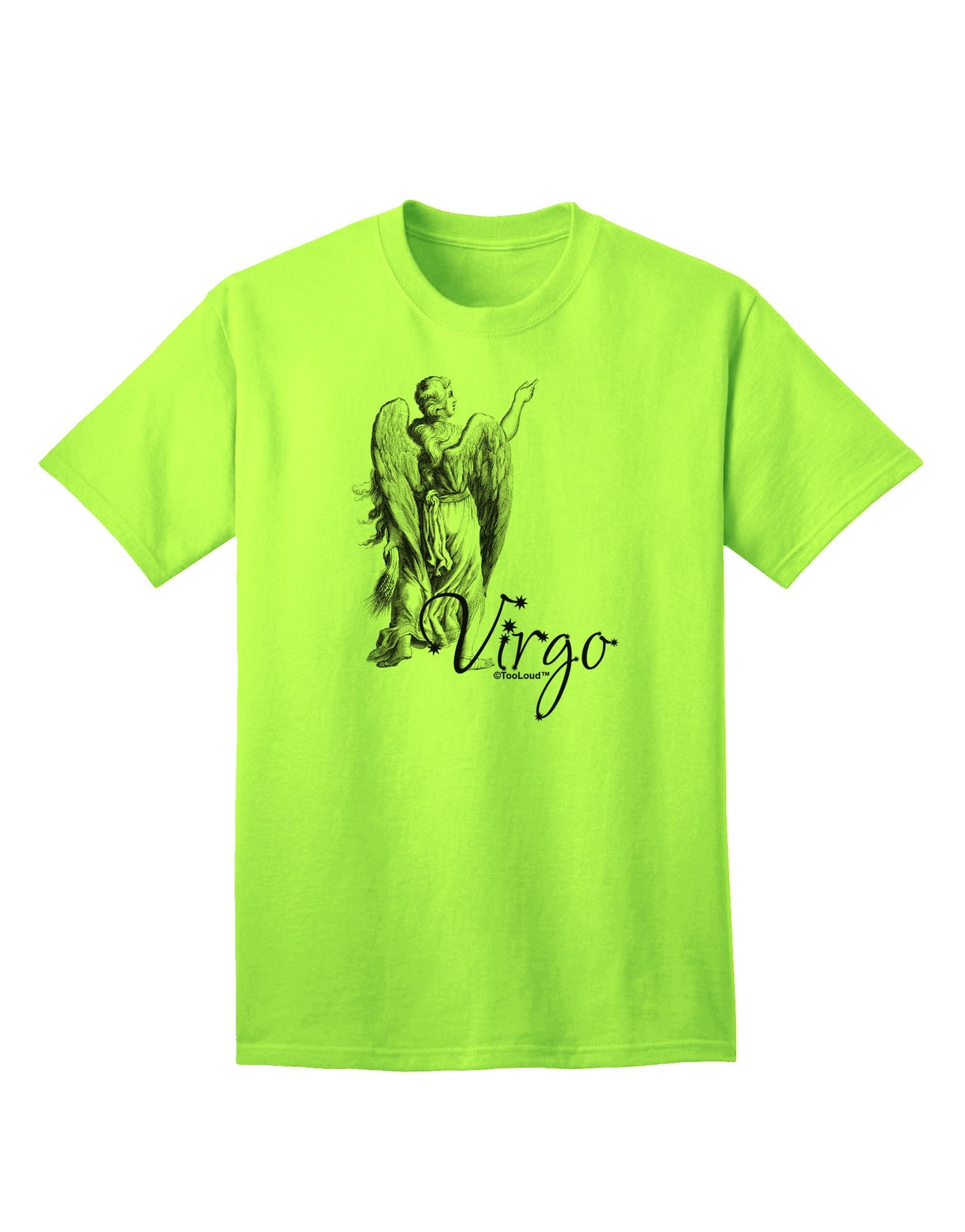 Virgo Illustration Adult T-Shirt-Mens T-Shirt-TooLoud-Neon-Green-Small-Davson Sales