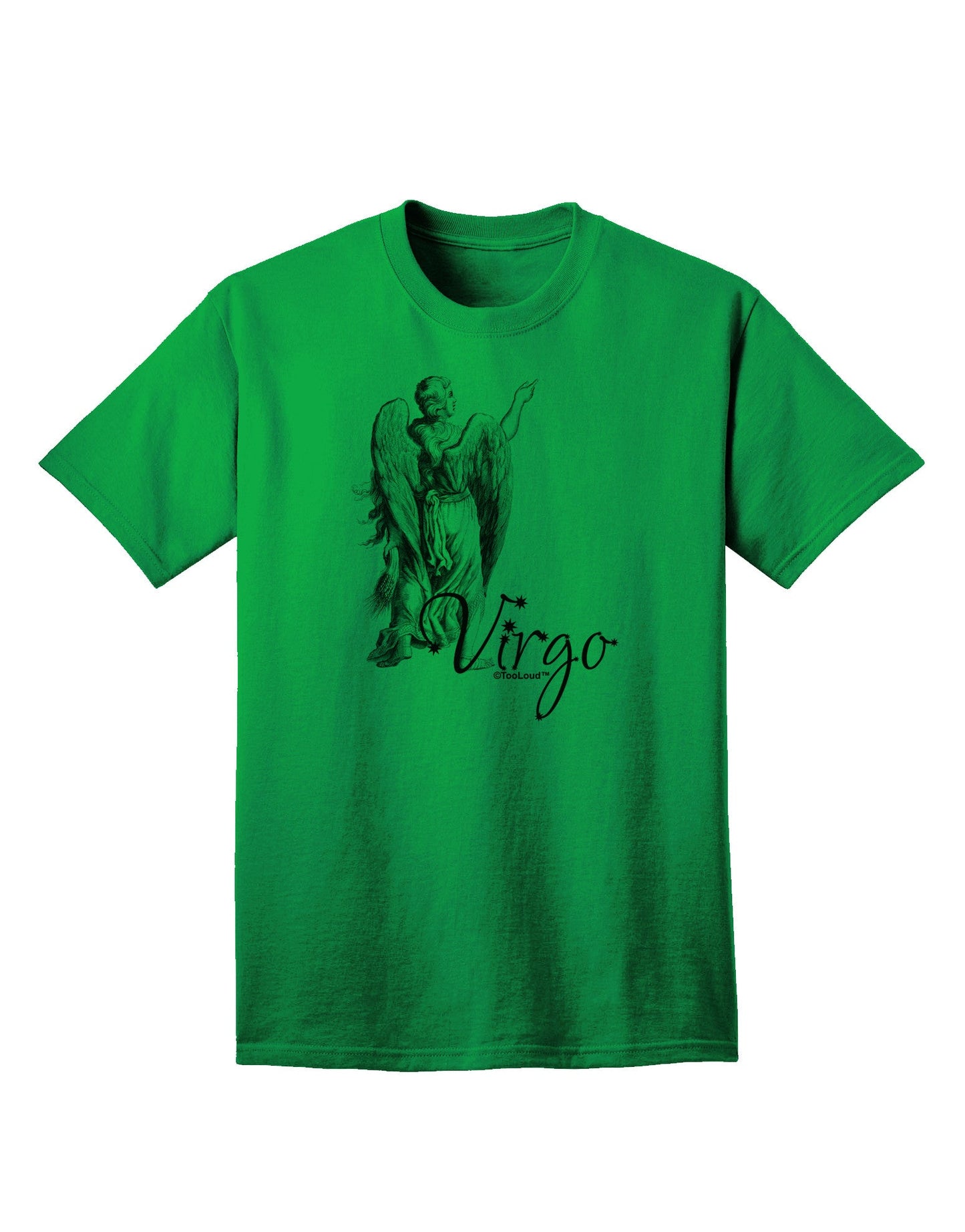 Virgo Illustration Adult T-Shirt-Mens T-Shirt-TooLoud-Kelly-Green-Small-Davson Sales