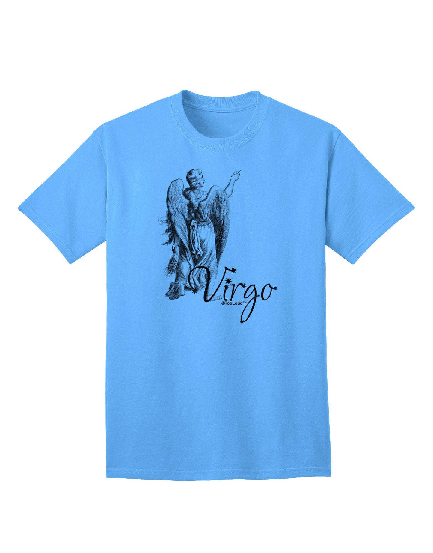 Virgo Illustration Adult T-Shirt-Mens T-Shirt-TooLoud-Aquatic-Blue-Small-Davson Sales