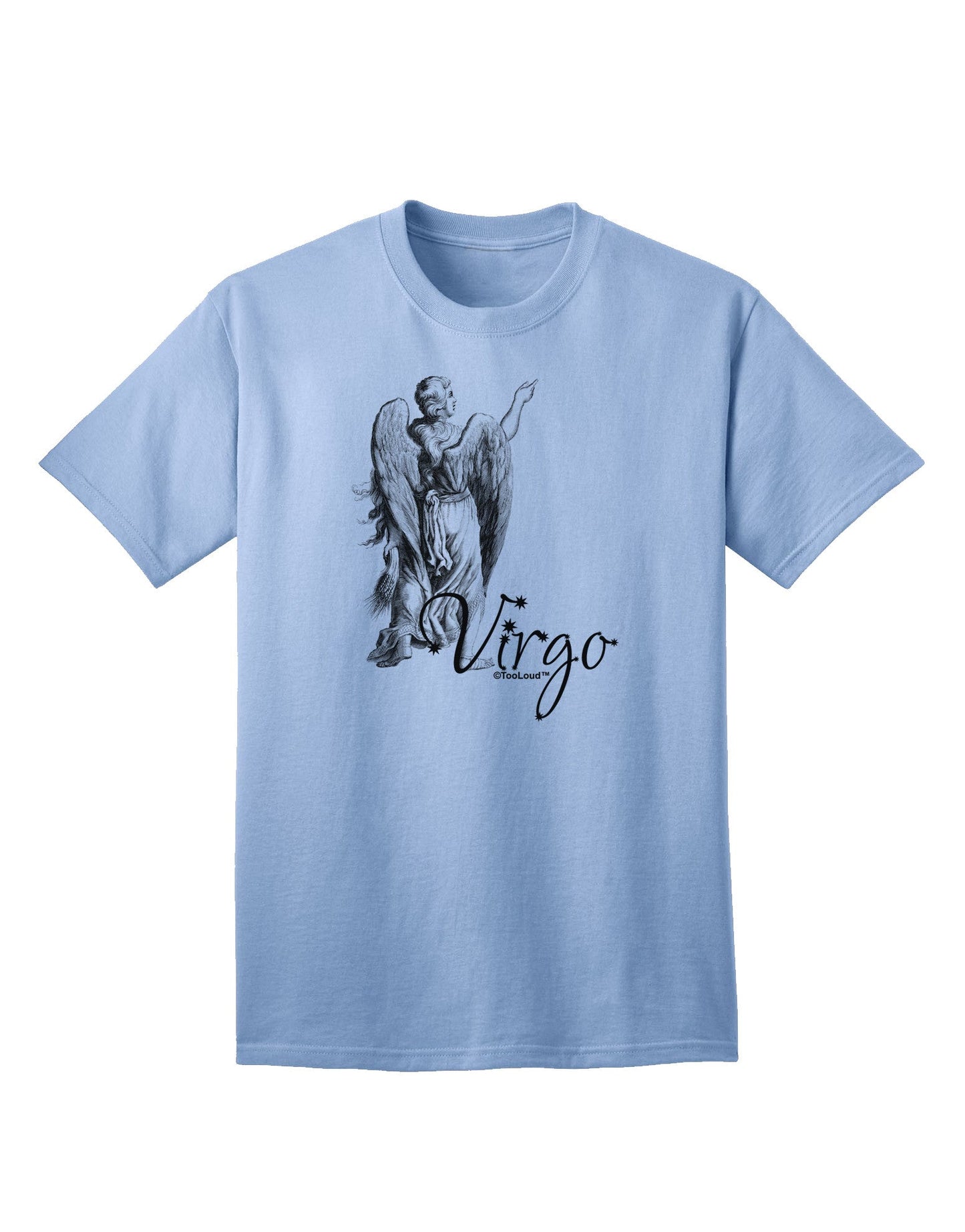 Virgo Illustration Adult T-Shirt-Mens T-Shirt-TooLoud-Light-Blue-Small-Davson Sales