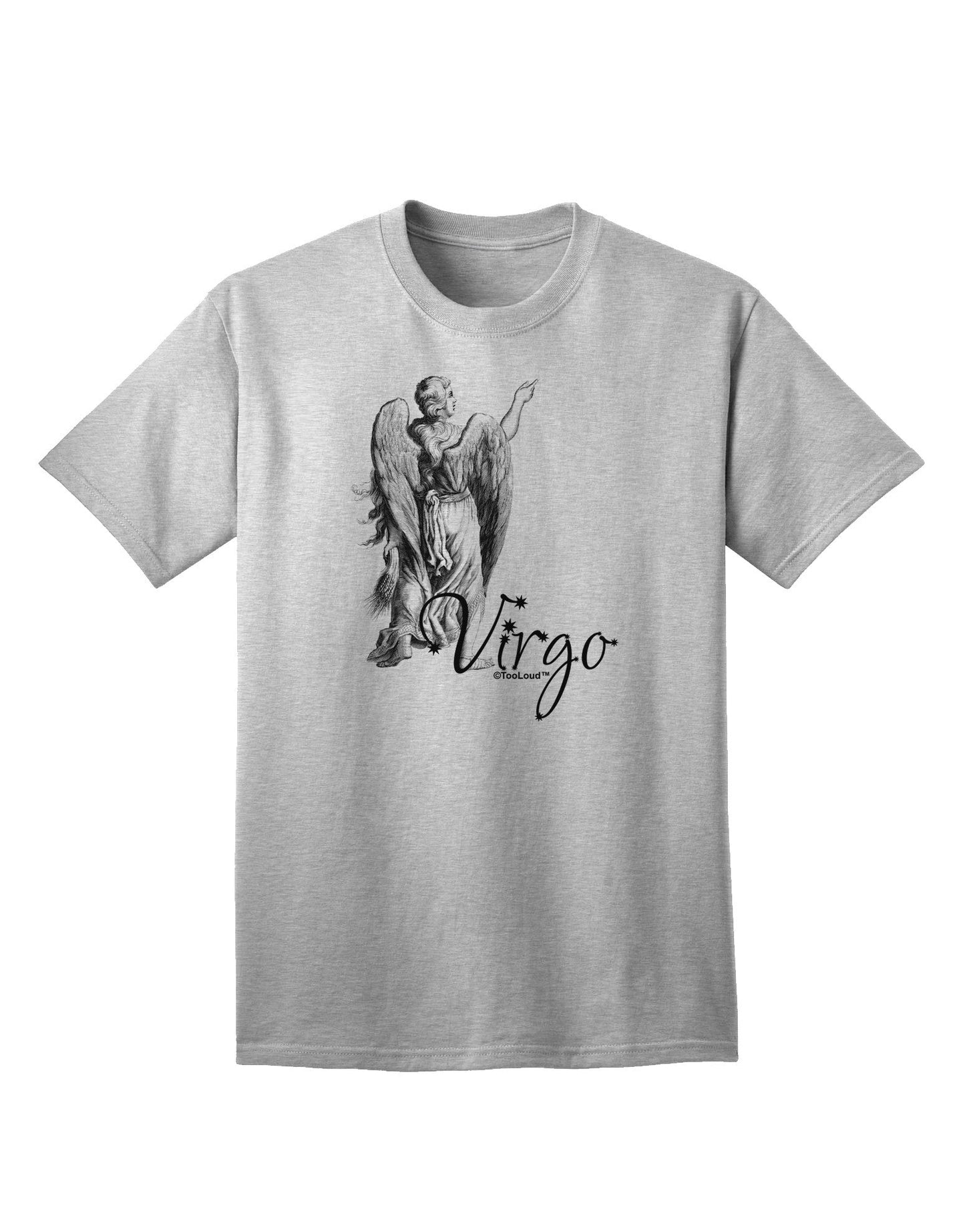 Virgo Illustration Adult T-Shirt-Mens T-Shirt-TooLoud-AshGray-Small-Davson Sales