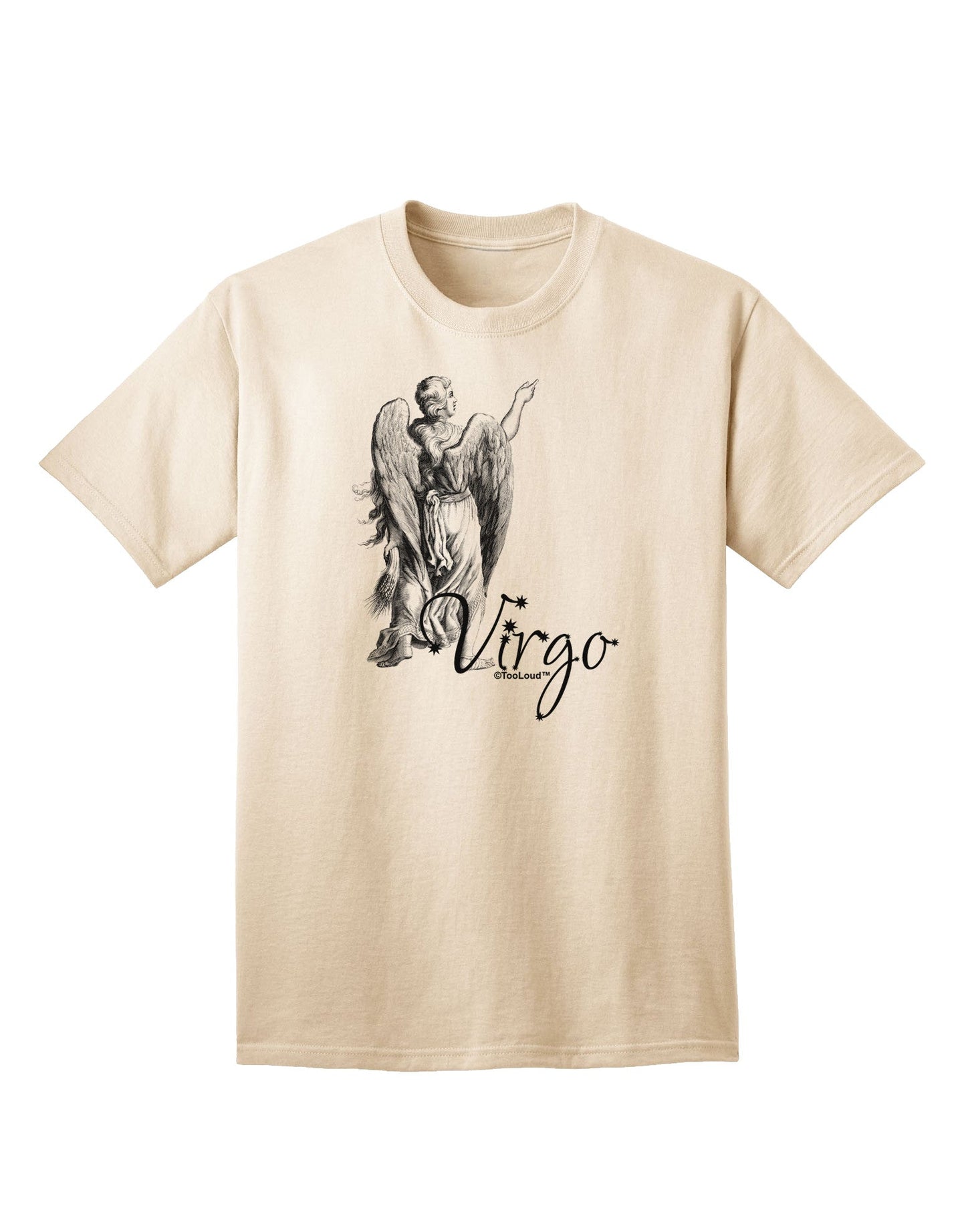 Virgo Illustration Adult T-Shirt-Mens T-Shirt-TooLoud-Natural-Small-Davson Sales