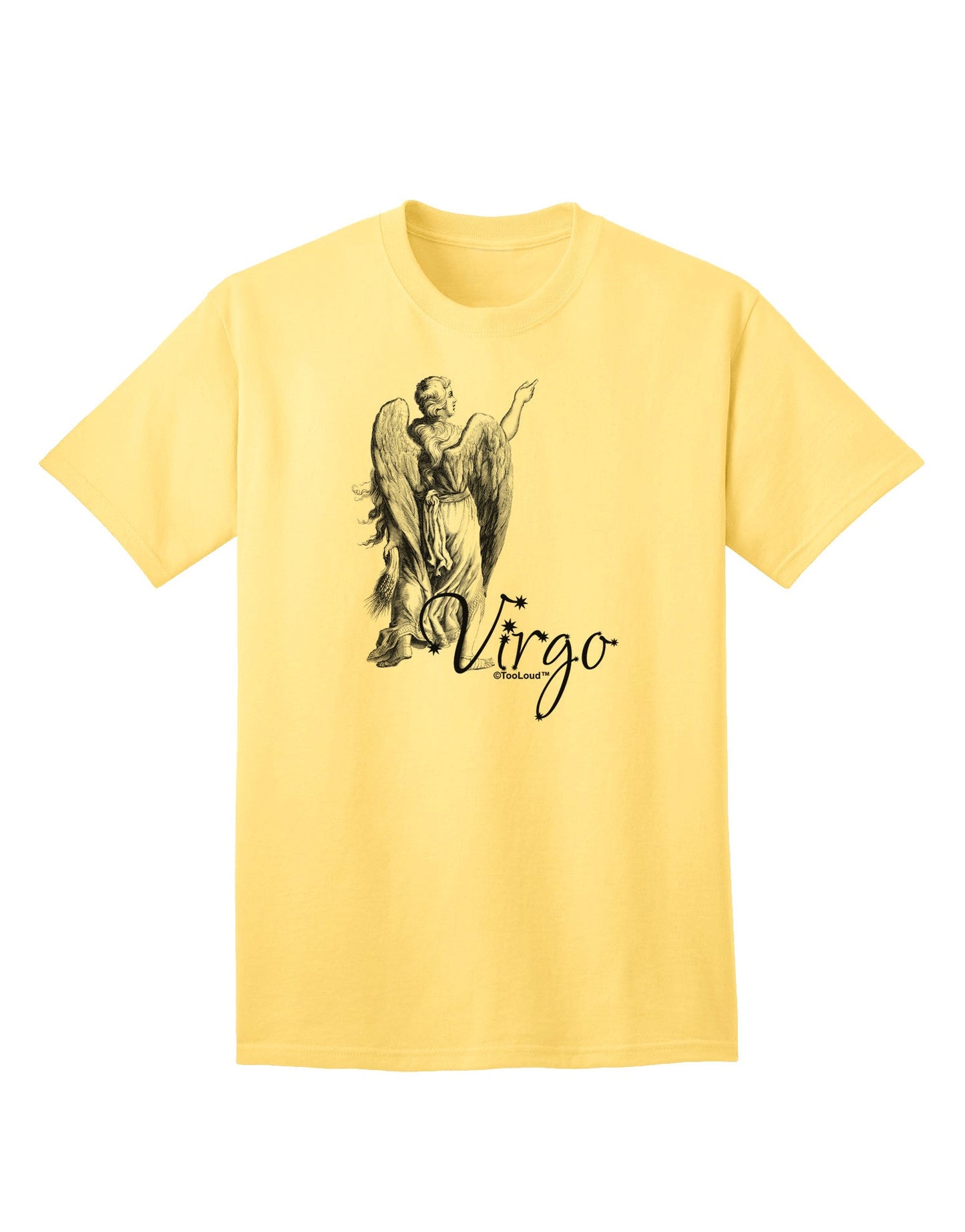 Virgo Illustration Adult T-Shirt-Mens T-Shirt-TooLoud-Yellow-Small-Davson Sales