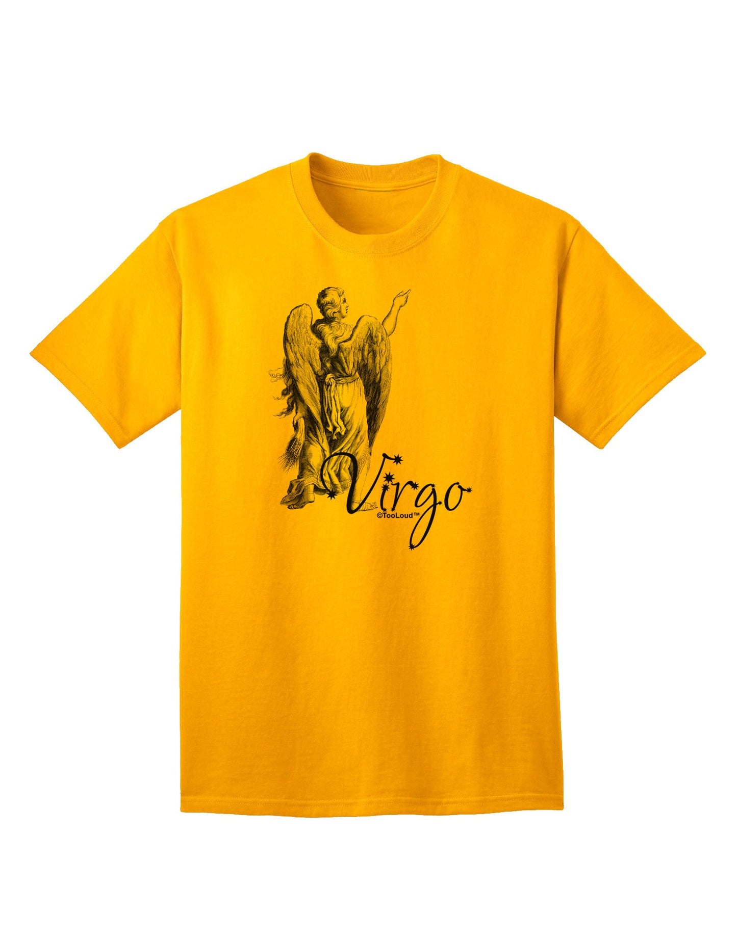 Virgo Illustration Adult T-Shirt-Mens T-Shirt-TooLoud-Gold-Small-Davson Sales