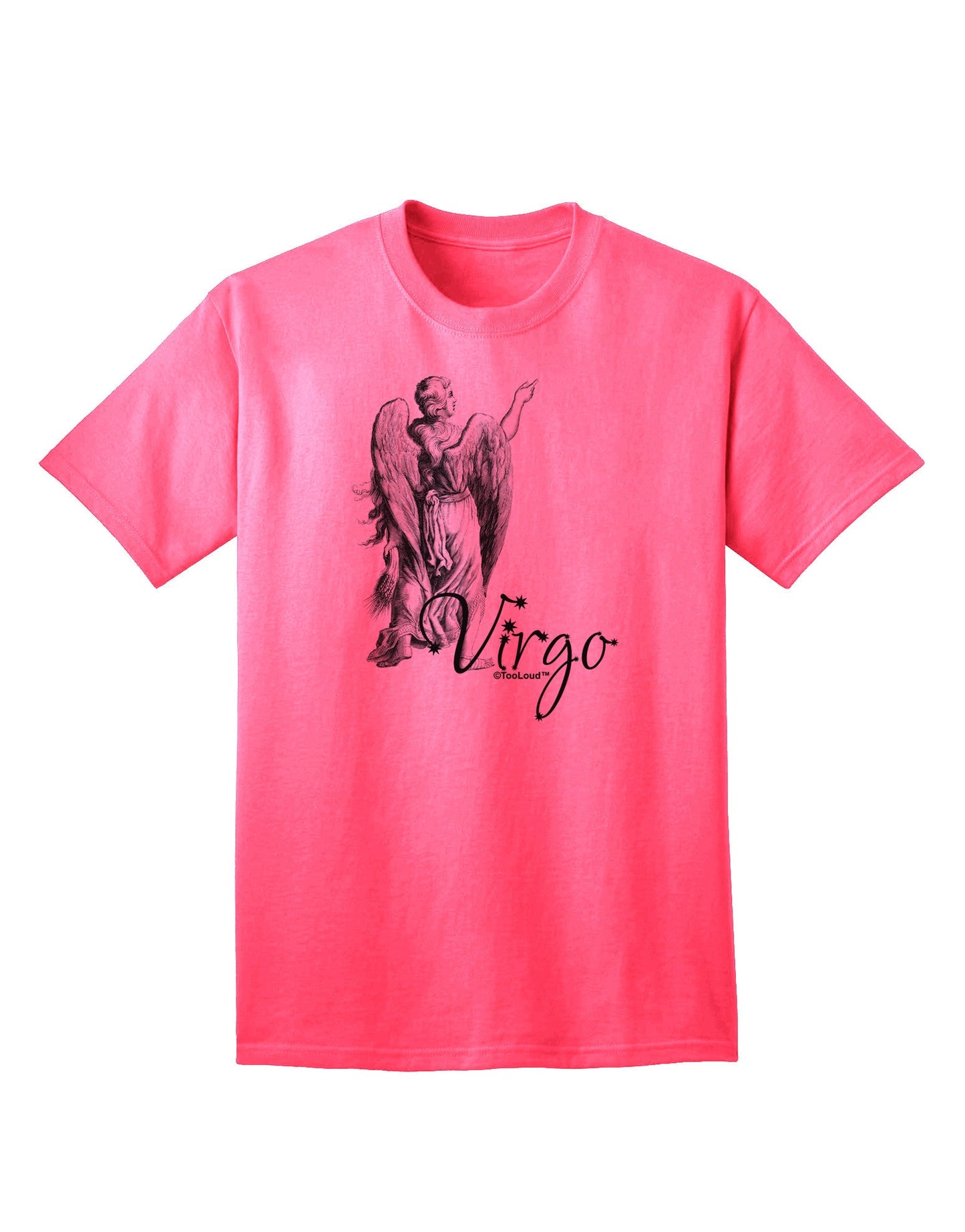 Virgo Illustration Adult T-Shirt-Mens T-Shirt-TooLoud-Neon-Pink-Small-Davson Sales