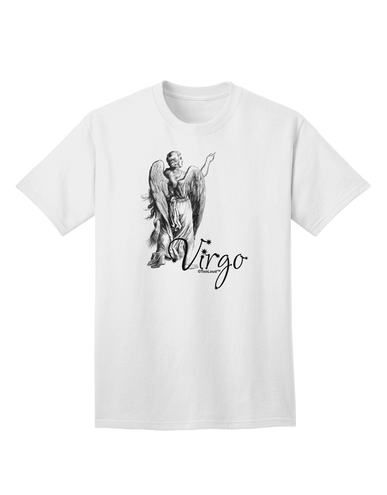 Virgo Illustration Adult T-Shirt-Mens T-Shirt-TooLoud-White-Small-Davson Sales