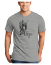 Virgo Illustration Adult V-Neck T-shirt-Mens V-Neck T-Shirt-TooLoud-HeatherGray-Small-Davson Sales