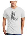 Virgo Illustration Adult V-Neck T-shirt-Mens V-Neck T-Shirt-TooLoud-White-Small-Davson Sales