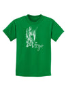 Virgo Illustration Childrens Dark T-Shirt-Childrens T-Shirt-TooLoud-Kelly-Green-X-Small-Davson Sales