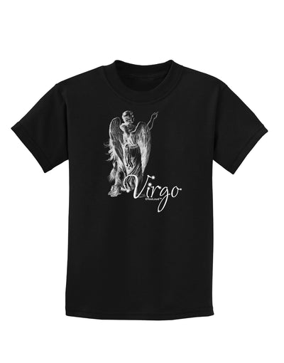 Virgo Illustration Childrens Dark T-Shirt-Childrens T-Shirt-TooLoud-Black-X-Small-Davson Sales