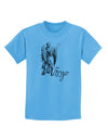 Virgo Illustration Childrens T-Shirt-Childrens T-Shirt-TooLoud-Aquatic-Blue-X-Small-Davson Sales