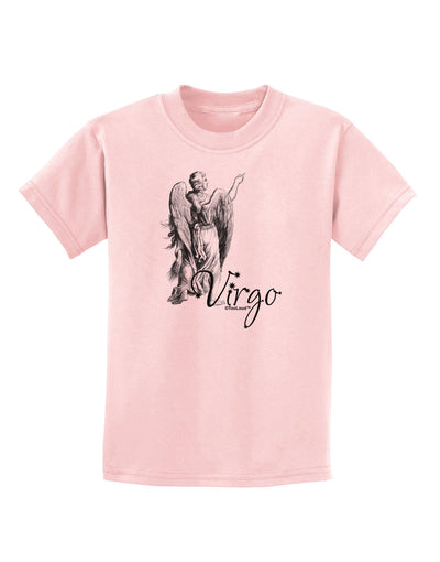 Virgo Illustration Childrens T-Shirt-Childrens T-Shirt-TooLoud-PalePink-X-Small-Davson Sales