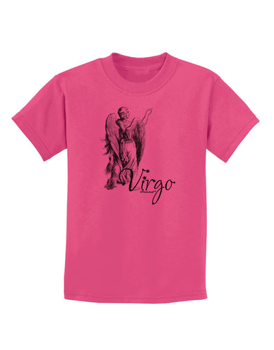 Virgo Illustration Childrens T-Shirt-Childrens T-Shirt-TooLoud-Sangria-X-Small-Davson Sales