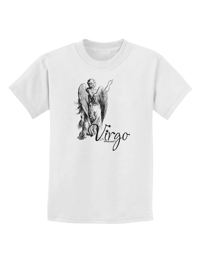 Virgo Illustration Childrens T-Shirt-Childrens T-Shirt-TooLoud-White-X-Small-Davson Sales