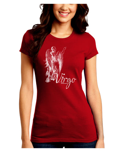 Virgo Illustration Juniors Crew Dark T-Shirt-T-Shirts Juniors Tops-TooLoud-Red-Juniors Fitted Small-Davson Sales