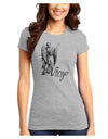 Virgo Illustration Juniors T-Shirt-Womens Juniors T-Shirt-TooLoud-Ash-Gray-Juniors Fitted X-Small-Davson Sales