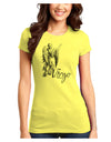 Virgo Illustration Juniors T-Shirt-Womens Juniors T-Shirt-TooLoud-Yellow-Juniors Fitted X-Small-Davson Sales