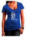 Virgo Illustration Juniors V-Neck Dark T-Shirt-Womens V-Neck T-Shirts-TooLoud-Royal-Blue-Juniors Fitted Small-Davson Sales