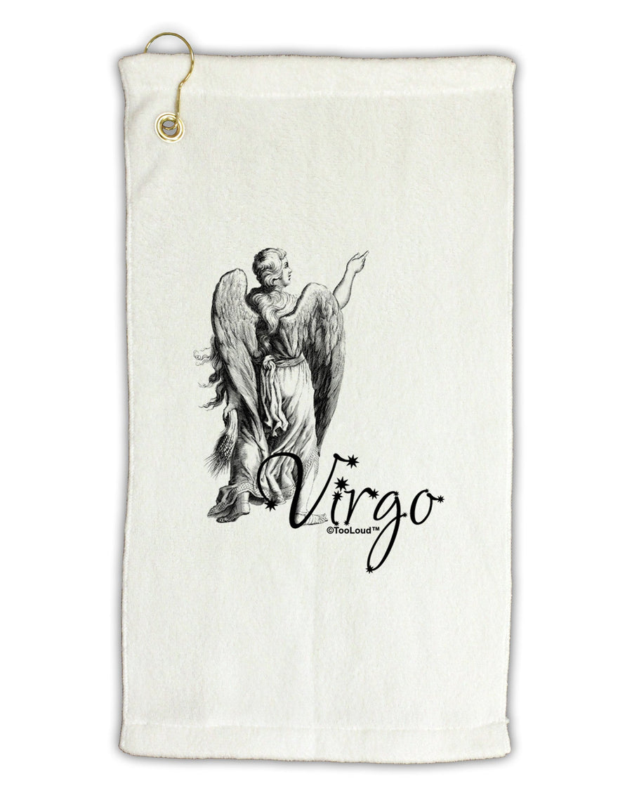 Virgo Illustration Micro Terry Gromet Golf Towel 11&#x22;x19-Golf Towel-TooLoud-White-Davson Sales