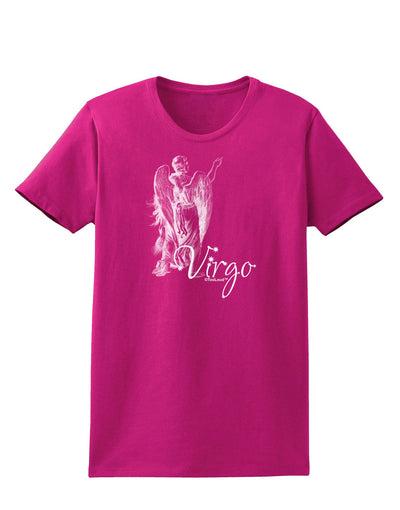 Virgo Illustration Womens Dark T-Shirt-TooLoud-Hot-Pink-Small-Davson Sales