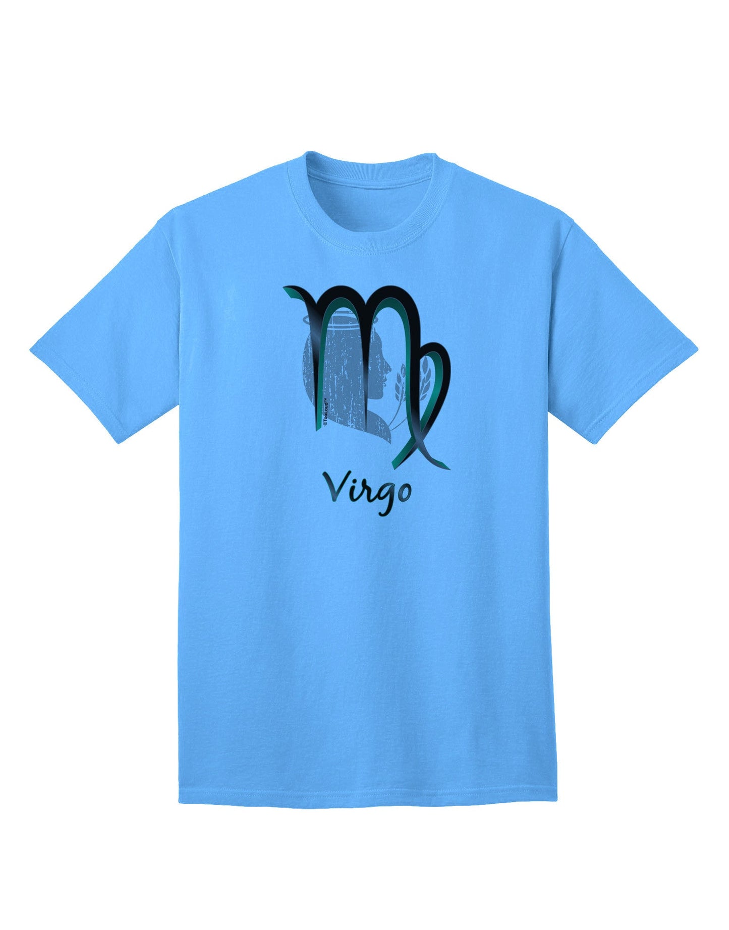 Virgo Symbol Adult T-Shirt-unisex t-shirt-TooLoud-Aquatic-Blue-Small-Davson Sales