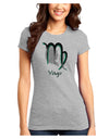 Virgo Symbol Juniors Petite T-Shirt-T-Shirts Juniors Tops-TooLoud-Ash-Gray-Juniors Fitted X-Small-Davson Sales