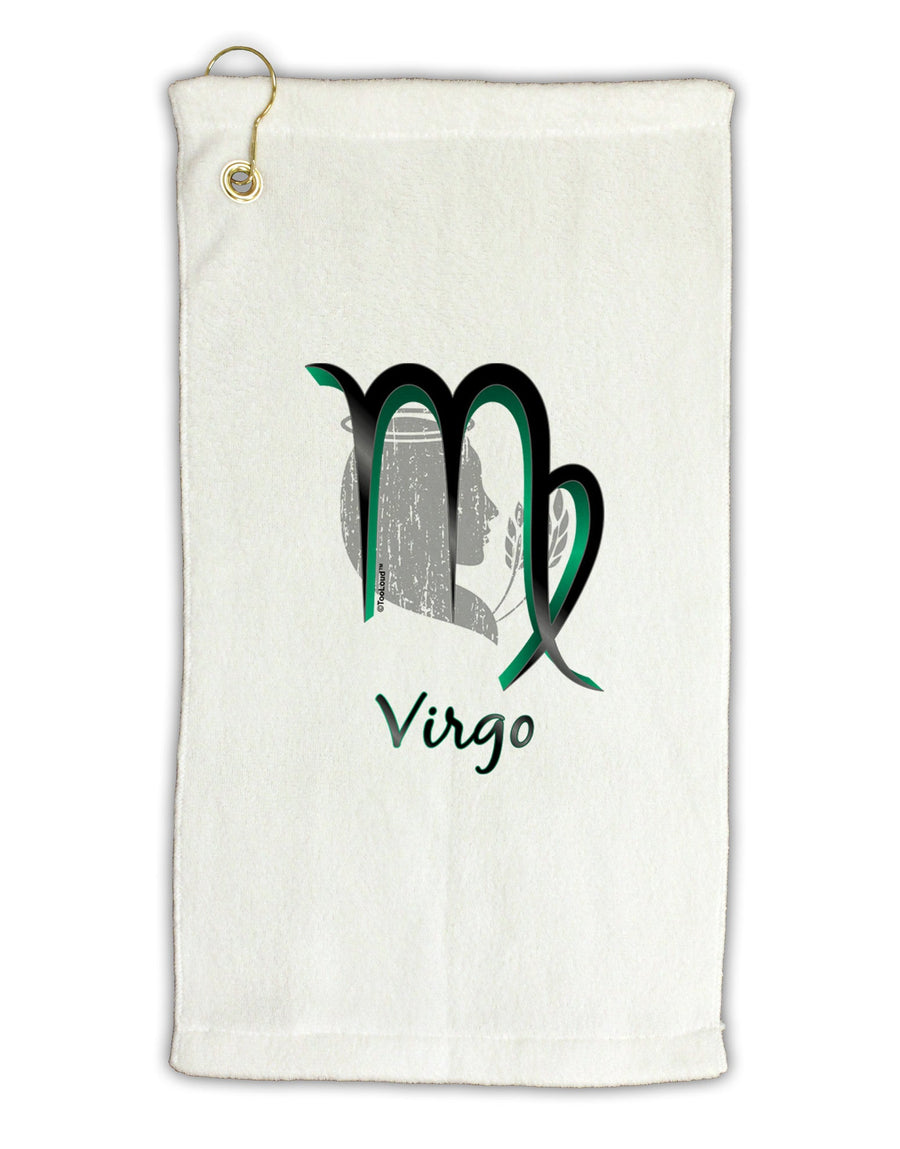 Virgo Symbol Micro Terry Gromet Golf Towel 16 x 25 inch-Golf Towel-TooLoud-White-Davson Sales