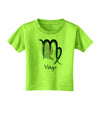 Virgo Symbol Toddler T-Shirt-Toddler T-Shirt-TooLoud-Lime-Green-2T-Davson Sales