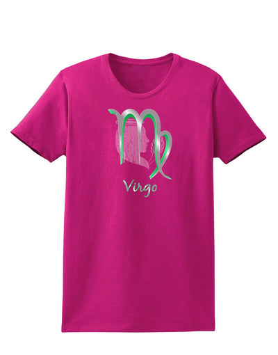 Virgo Symbol Womens Dark T-Shirt-TooLoud-Hot-Pink-Small-Davson Sales