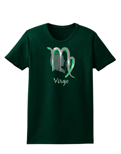 Virgo Symbol Womens Dark T-Shirt-TooLoud-Forest-Green-Small-Davson Sales