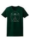 Vitruvian Man Drawing Womens Dark T-Shirt-Womens T-Shirt-TooLoud-Forest-Green-Small-Davson Sales