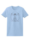 Vitruvian Man Drawing Womens T-Shirt-Womens T-Shirt-TooLoud-Light-Blue-X-Small-Davson Sales