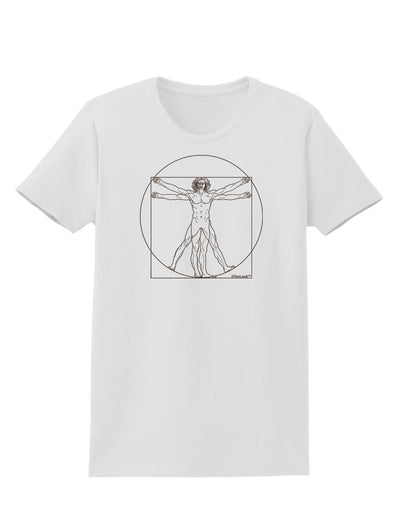 Vitruvian Man Drawing Womens T-Shirt-Womens T-Shirt-TooLoud-White-X-Small-Davson Sales