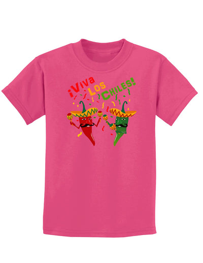 Viva Los Chiles Childrens Dark T-Shirt-Childrens T-Shirt-TooLoud-Sangria-X-Small-Davson Sales