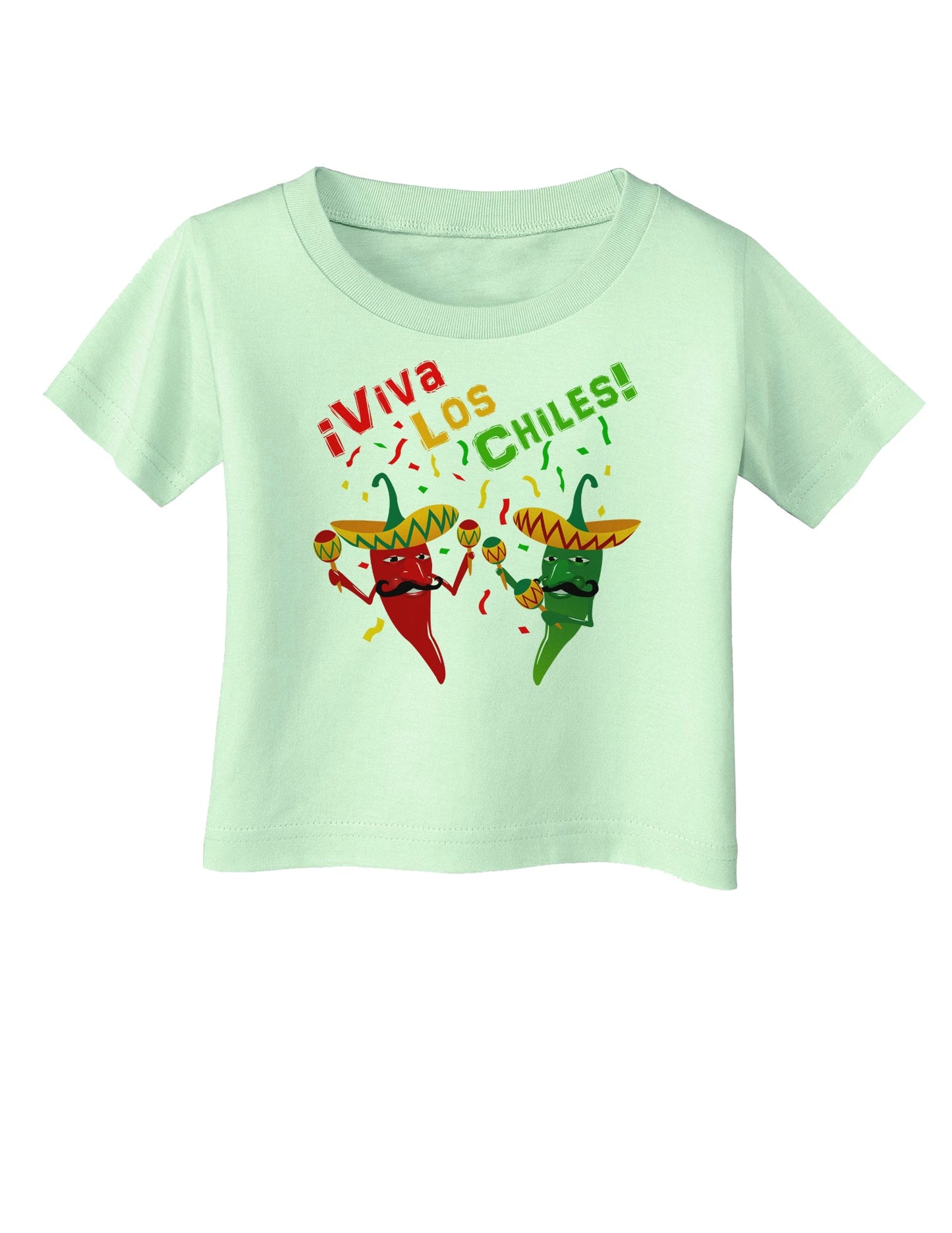 Viva Los Chiles Infant T-Shirt-Infant T-Shirt-TooLoud-Light-Green-06-Months-Davson Sales