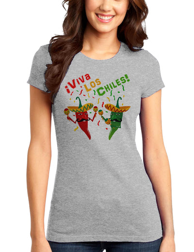 Viva Los Chiles Juniors T-Shirt-Womens Juniors T-Shirt-TooLoud-Heather-Gray-Small-Davson Sales
