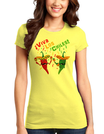 Viva Los Chiles Juniors T-Shirt-Womens Juniors T-Shirt-TooLoud-Yellow-Small-Davson Sales