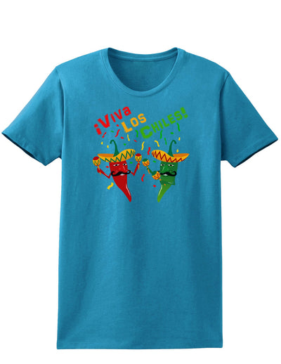 Viva Los Chiles Womens Dark T-Shirt-TooLoud-Turquoise-X-Small-Davson Sales