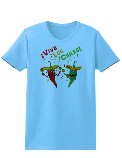 Viva Los Chiles Womens T-Shirt-Womens T-Shirt-TooLoud-Aquatic-Blue-X-Small-Davson Sales